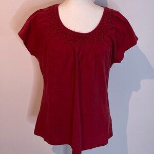 Talbots Short Sleeve Top w Accents size XL